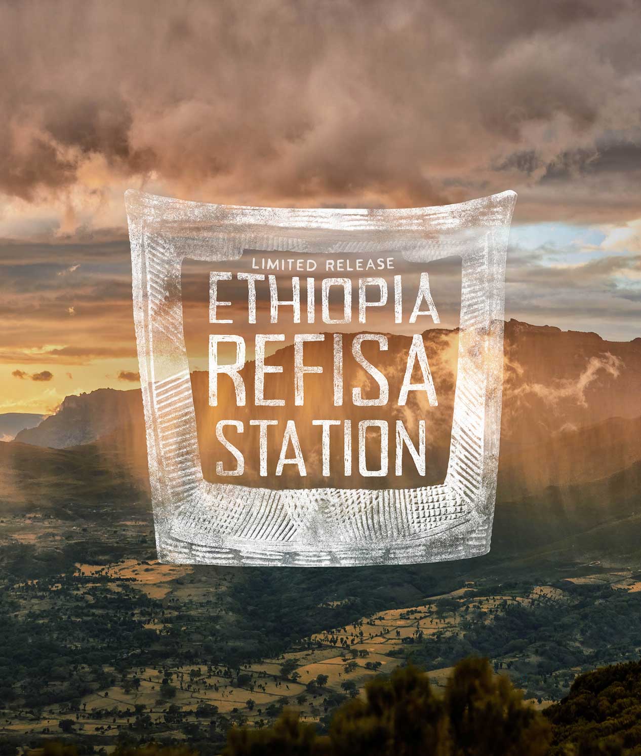 Framed title name 'Ethiopia Refisa Station' text against a mountainous landscape.